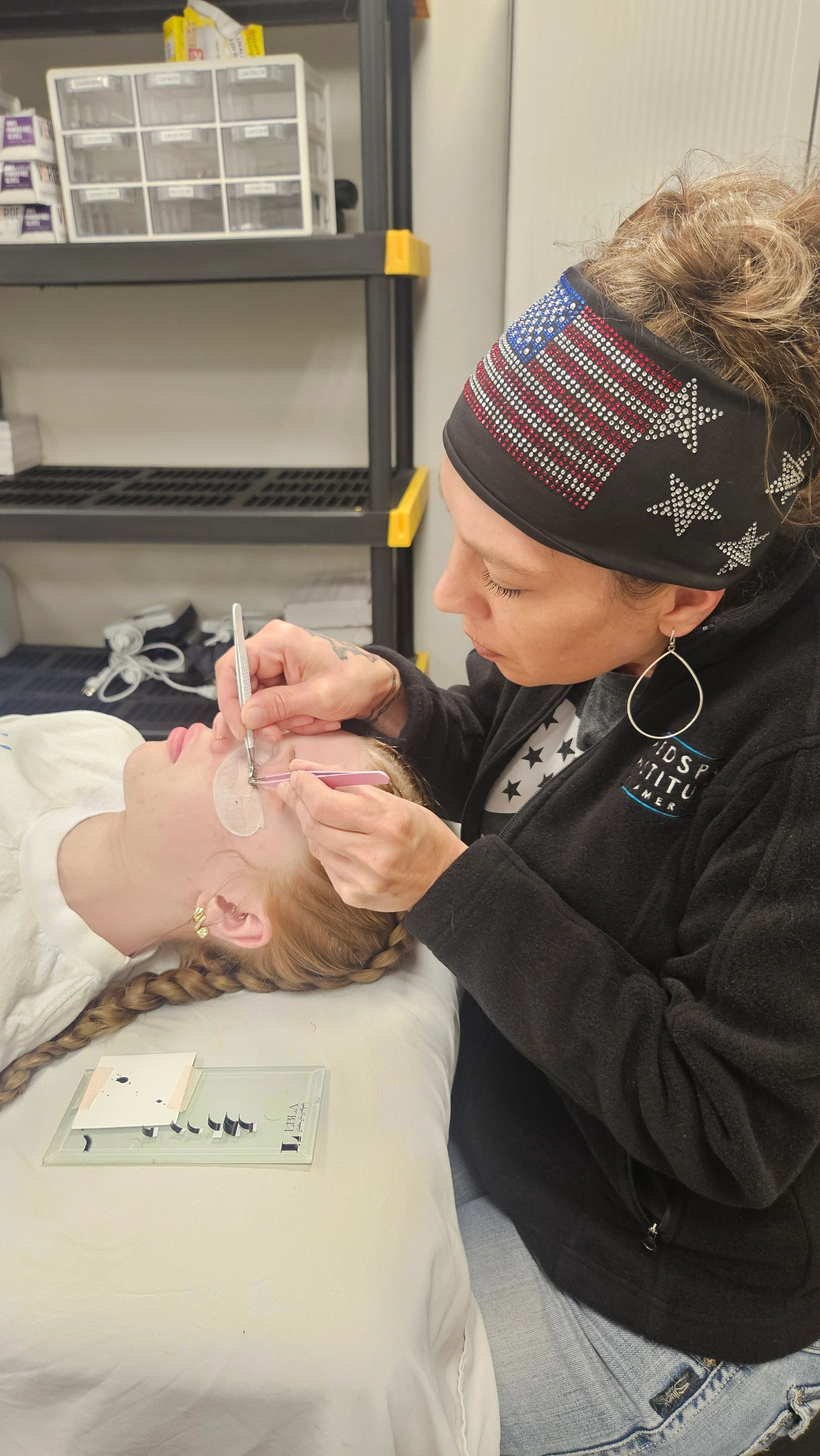 april johnson performing a skincare treatment